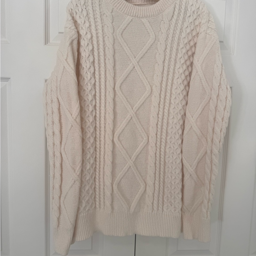 Cream Cable Knit Sweater